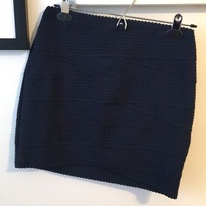 H&M Navy Ribbed Skirt